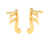 14KT Musical Note Gold Earrings From Amazea Collection 