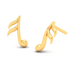 14KT Musical Note Gold Earrings From Amazea Collection 