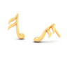 14KT Musical Note Gold Earrings From Amazea Collection 