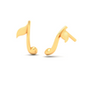 14KT Solid Musical Note Shaped Gold Earrings From Amazea Collection 