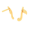 14KT Solid Musical Note Shaped Gold Earrings From Amazea Collection 