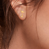 14KT Solid Musical Note Shaped Gold Earrings From Amazea Collection 