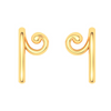 14KT Unique Shape Gold Stud Earrings From Amazea Collection 