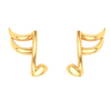 14KT Music Logo Shaped Gold Earrings From Amazea Collection 