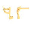 14KT Music Logo Shaped Gold Earrings From Amazea Collection 