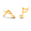 14KT Music Logo Shaped Gold Earrings From Amazea Collection 