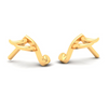 14KT Music Logo Shaped Gold Earrings From Amazea Collection 