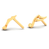 14KT Music Logo Shaped Gold Earrings From Amazea Collection 