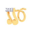 14KT Musical Note Gold Nosepin With Three Stones From Amazea Collection 