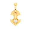 14KT Violin And Anchor Shaped Gold Nosepin From Amazea Collection 