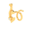 14KT Violin And Anchor Shaped Gold Nosepin From Amazea Collection 