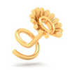 14KT Half Flower Shaped Gold Nosepin From Online Exclusive Collection 