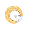 14KT Circle Shaped Gold Nosepin with a Diamond From Online Exclusive Collection 