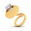 14KT Circle Shaped Gold Nosepin with a Diamond From Online Exclusive Collection 