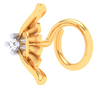 14KT Rare Shaped Gold Nosepin with a Diamond From Online Exclusive Collection 