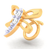 14KT Dragonfly Shaped Gold Nosepin with Three Diamonds From Online Exclusive Collection 