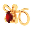 14KT Butterfly Shaped Gold Nosepin with a Red Stone From Online Exclusive Collection 