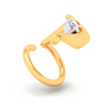 14KT Boat Shaped Stud Gold Nosepin with a Diamond From Online Exclusive Collection 