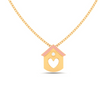 14K little home shape with a white stone gold pendant from Amazea Collection 