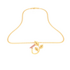 14K home with a leaf shape gold pendant from Amazea Collection