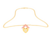 14k home and heart shape gold pendant from Amazea Collection 