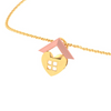 14k home and heart shape gold pendant from Amazea Collection 