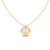 14k home and leaf shape gold pendant from Amazea Collection 