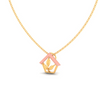 14k home and leaf shape gold pendant from Amazea Collection 