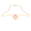 14k home and leaf shape gold pendant from Amazea Collection 