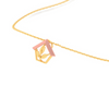 14k home and leaf shape gold pendant from Amazea Collection 