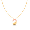 Amazea Collection's 14K Gold pendant in the shape of hut with a cute pet