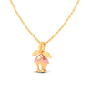 14K hut shaped Gold pendant with a banana tree from Amazea Collection