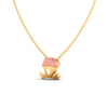 14K hut shaped Gold pendant on grass from Amazea Collection