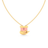 14K Gold pendant in the shape of gift box on a hand from Amazea Collection