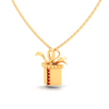 14K dainty gift shaped gold pendant from Amazea Collection