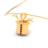 14K dainty gift shaped gold pendant from Amazea Collection