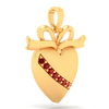 14K heart shaped gold pendant with a unique toch of elegance from Amazea Collection