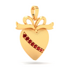 14K heart shaped gold pendant with a unique toch of elegance from Amazea Collection