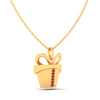 14K gift basket shaped unique and elegant gold pendant  from Amazea Collection