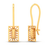 14KT Rectangle Shape Gold Drop Earring From Amazea Collection 