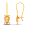 14KT Rectangle Shape Gold Drop Earring From Amazea Collection 