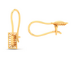 14KT Rectangle Shape Gold Drop Earring From Amazea Collection 