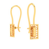 14KT Rectangle Shape Gold Drop Earring From Amazea Collection 