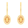 14KT Oval Shape Gold Drop Earring From Amazea Collection 