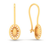 14KT Oval Shape Gold Drop Earring From Amazea Collection 