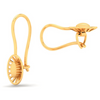 14KT Oval Shape Gold Drop Earring From Amazea Collection 