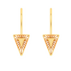 14KT Triangle Shape Gold Drop Earring From Amazea Collection 