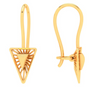 14KT Triangle Shape Gold Drop Earring From Amazea Collection 