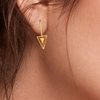 14KT Triangle Shape Gold Drop Earring From Amazea Collection 