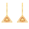 14KT Triangle Shape Gold Drop Earring From Amazea Collection 